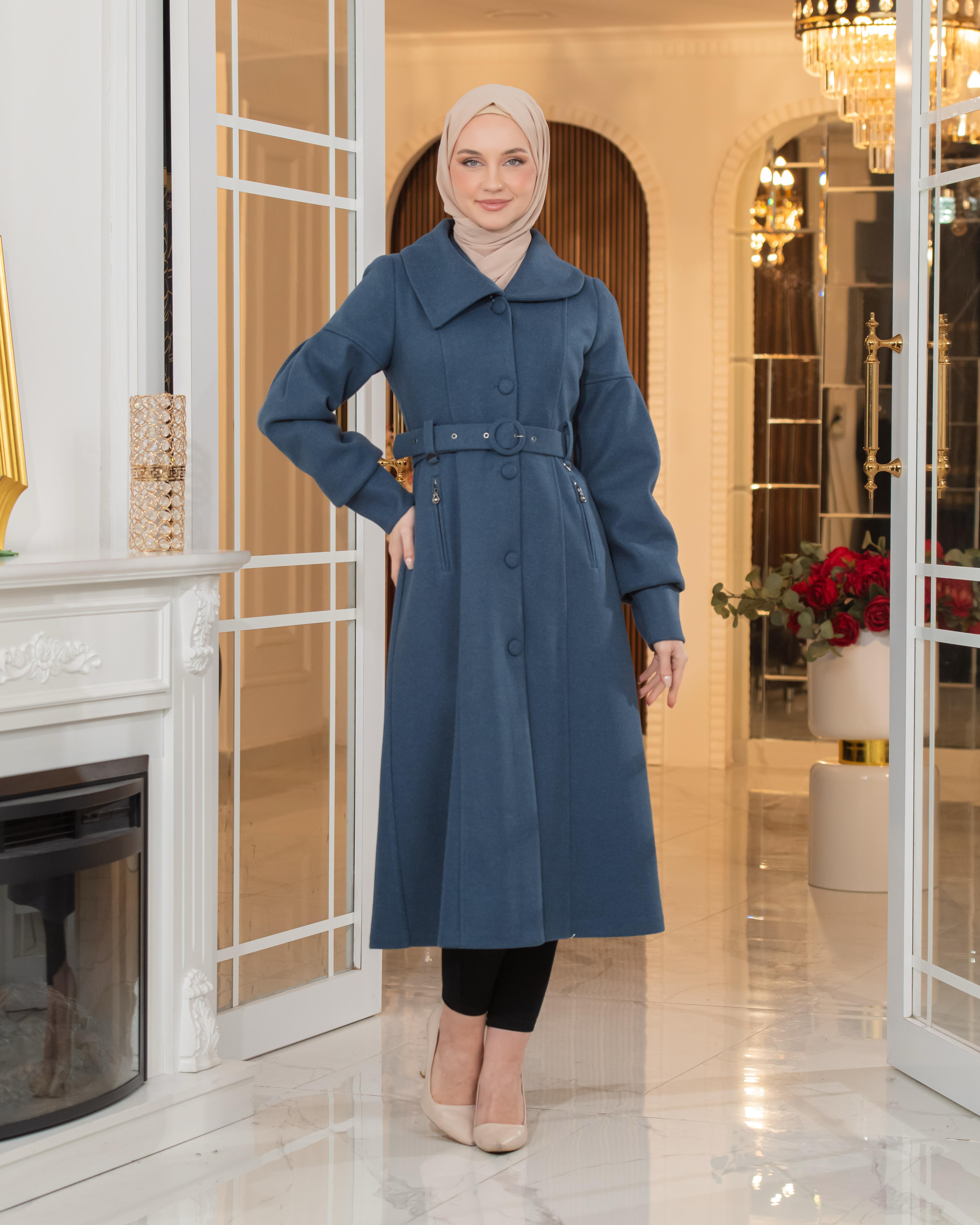 Womens Mohair Wool Trench Coat 