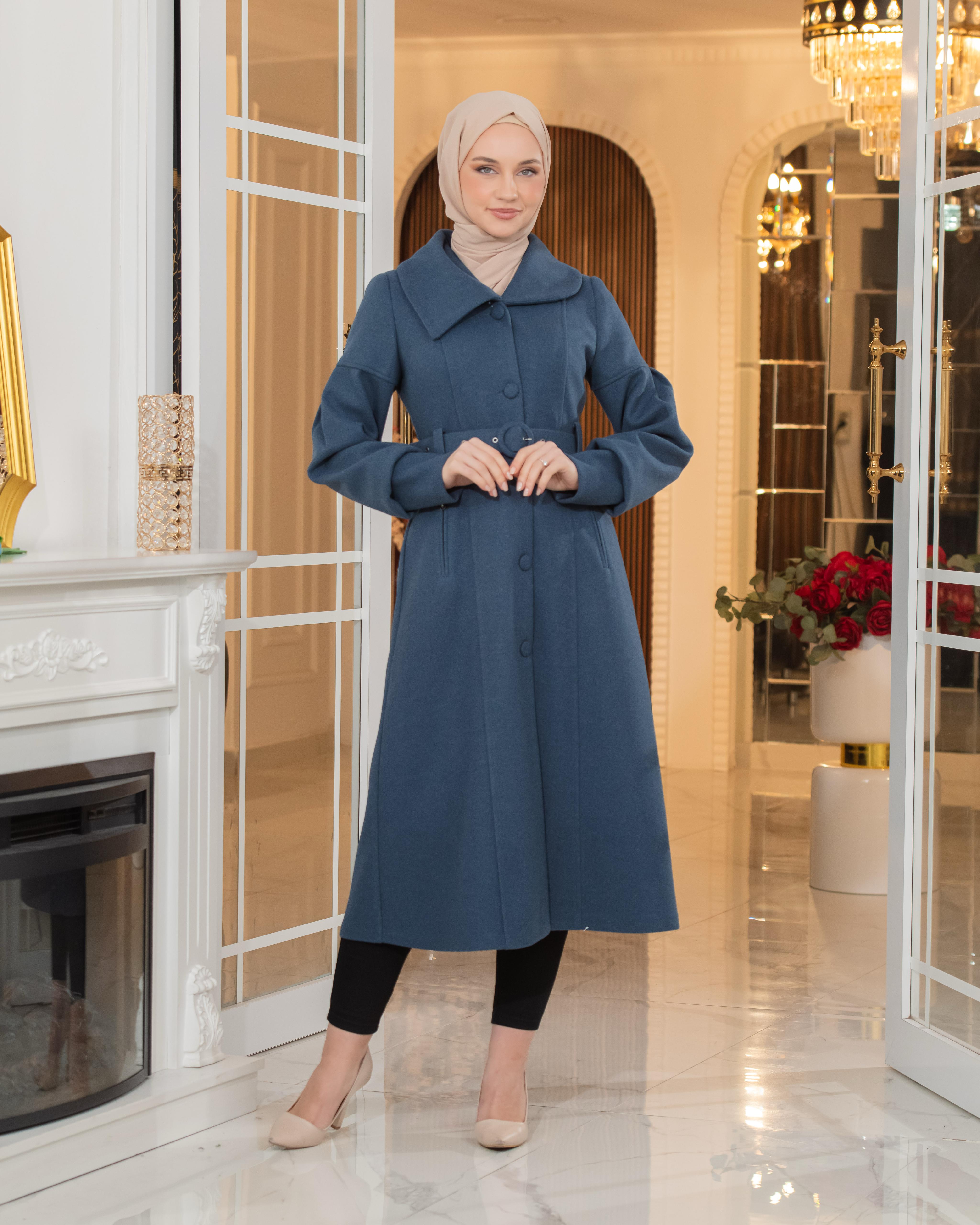 Womens Mohair Wool Trench Coat 