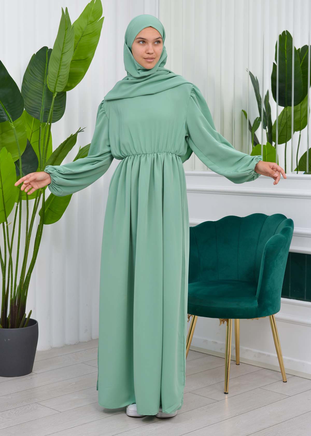 2li Tesettür Çarşaf Takımı 829 Mint