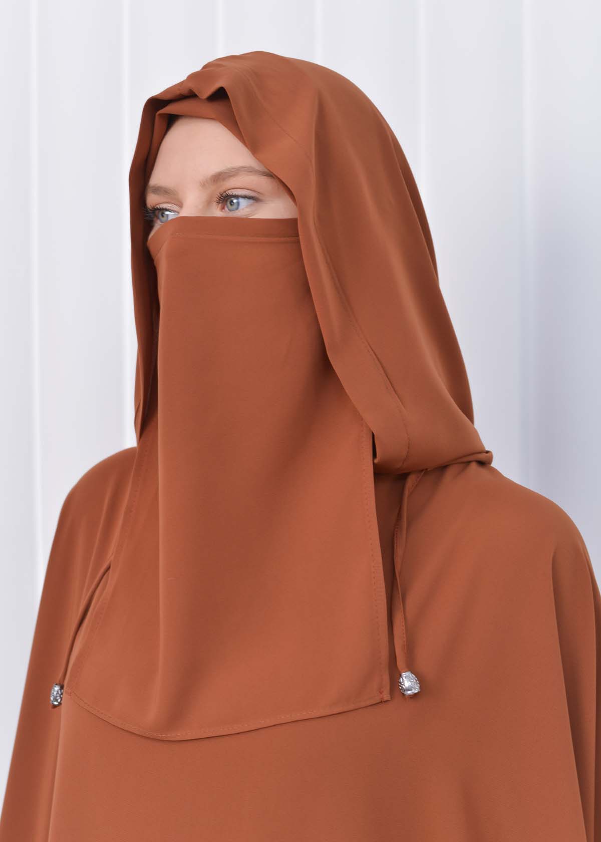 Muslim Hijab Dresses For Women -Standard Size Hooded Veiled Sheet 824 taba