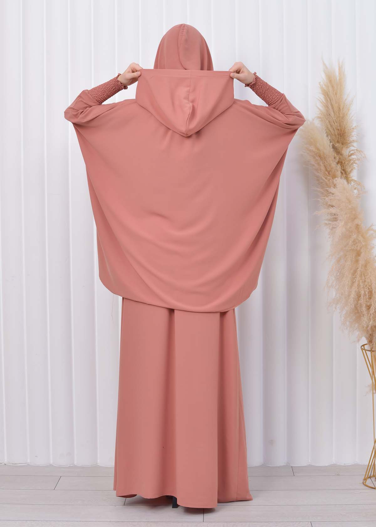 Muslim Hijab Dresses For Women -Standard Size Hooded Veiled Sheet 824 somon