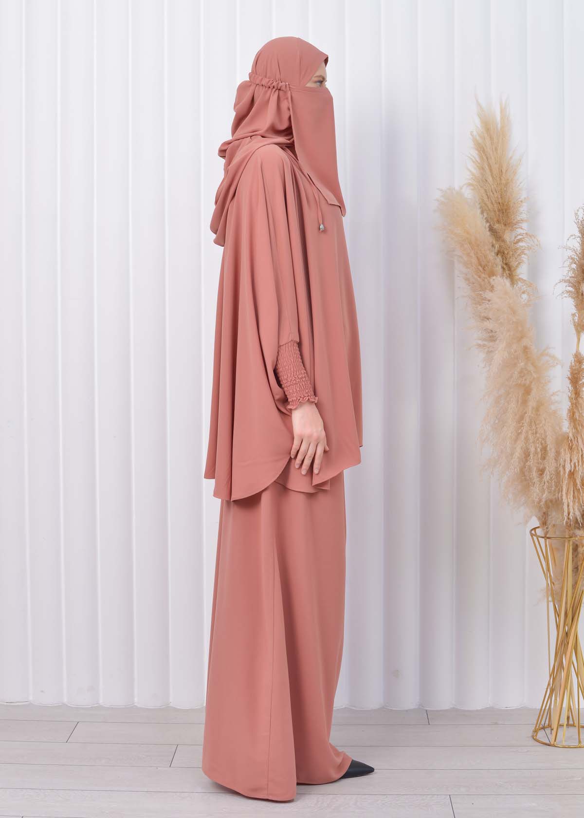 Muslim Hijab Dresses For Women -Standard Size Hooded Veiled Sheet 824 somon