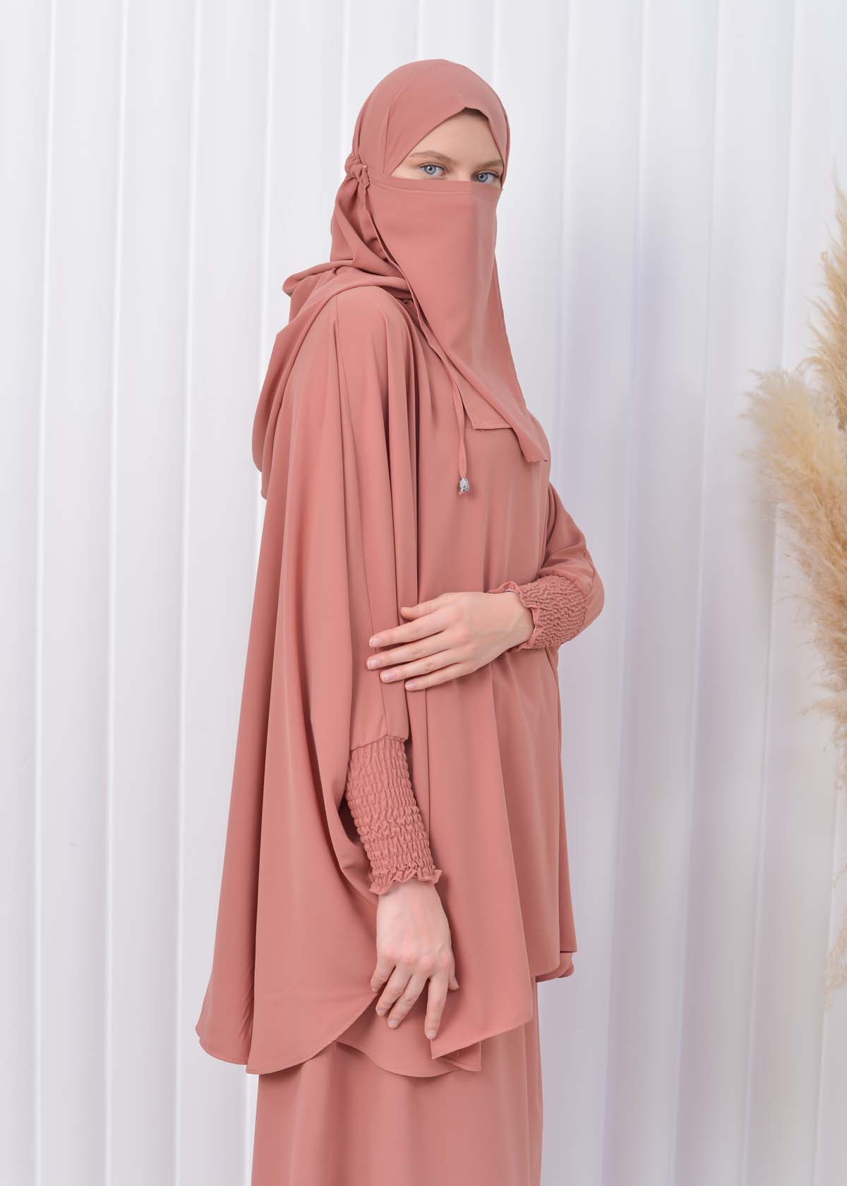 Muslim Hijab Dresses For Women -Standard Size Hooded Veiled Sheet 824 somon