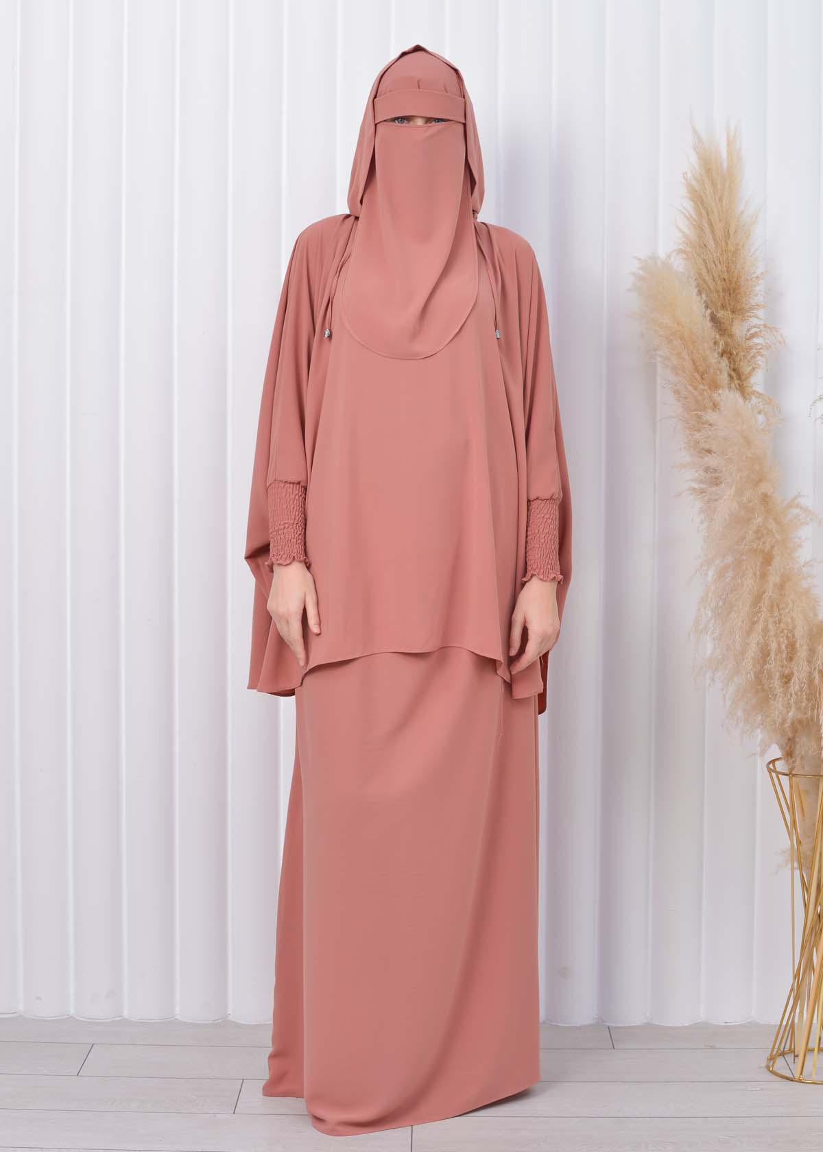 Muslim Hijab Dresses For Women -Standard Size Hooded Veiled Sheet 824 somon