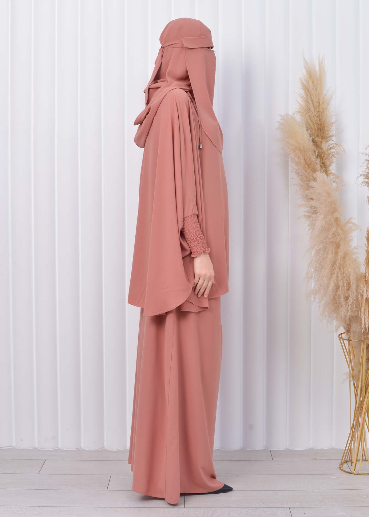 Muslim Hijab Dresses For Women -Standard Size Hooded Veiled Sheet 824 somon