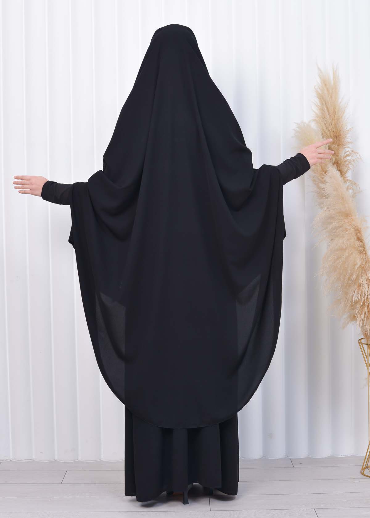 ISLAMIC WEARING Hijab 2Pieces Madine LIGRA Sleeve 822 Siyah