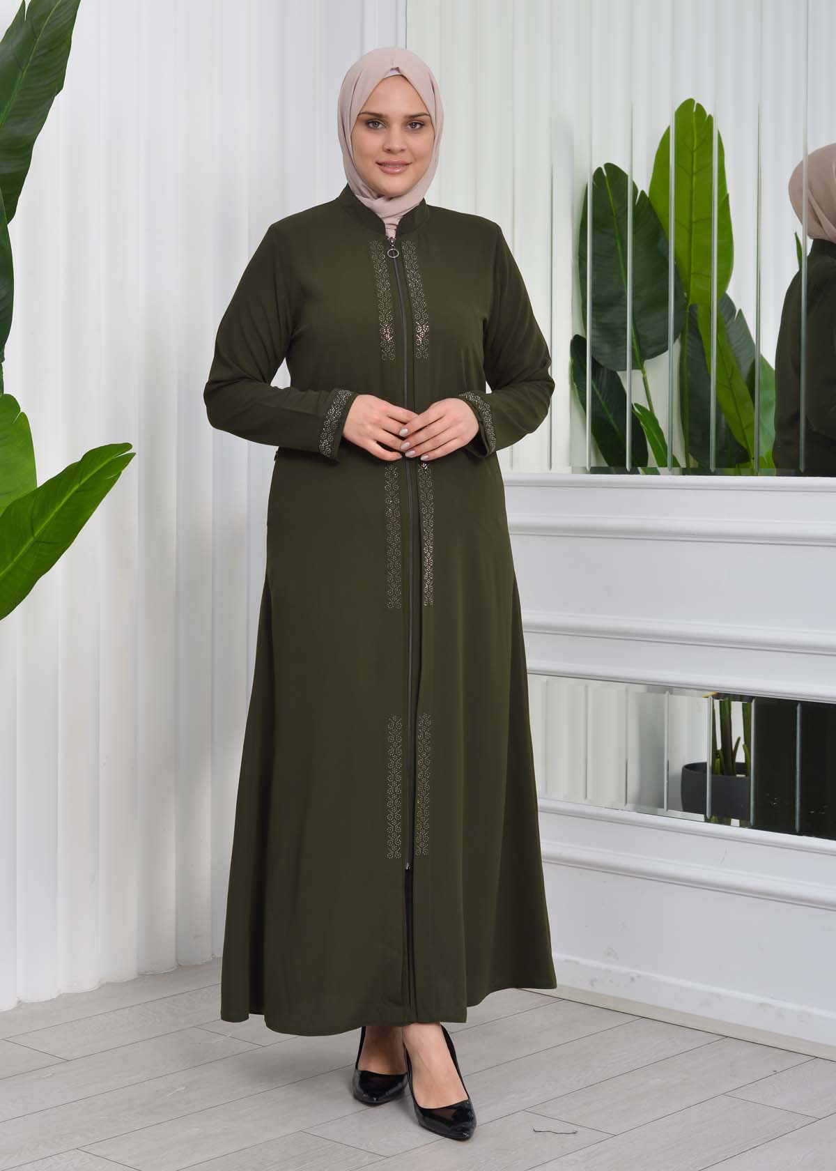 Big Size Women's Abaya 624 Haki