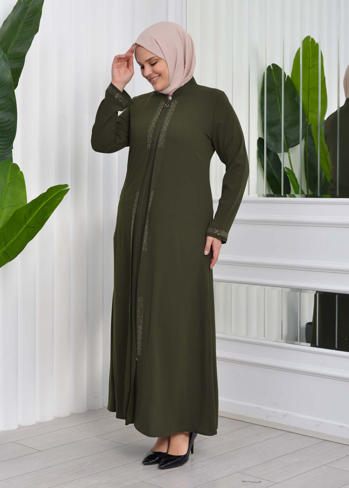 Big Size Women's Abaya 624 Haki