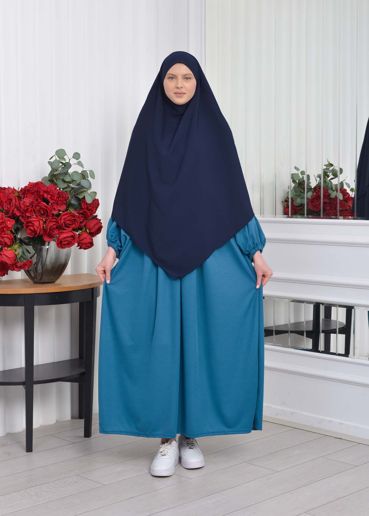 Casual Hijab Dress Suit 2 Pieces 828 Turkuaz