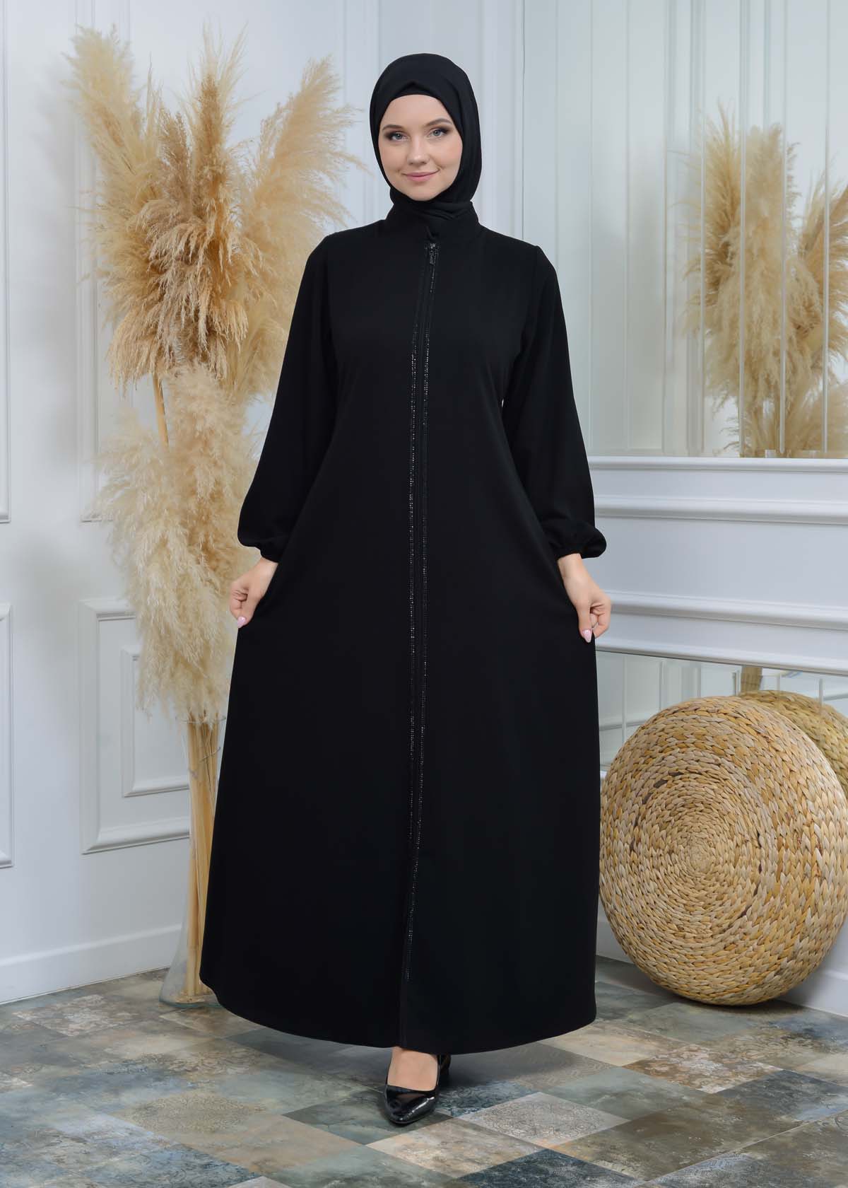 women Abaya of Prada fabric 548 Siyah