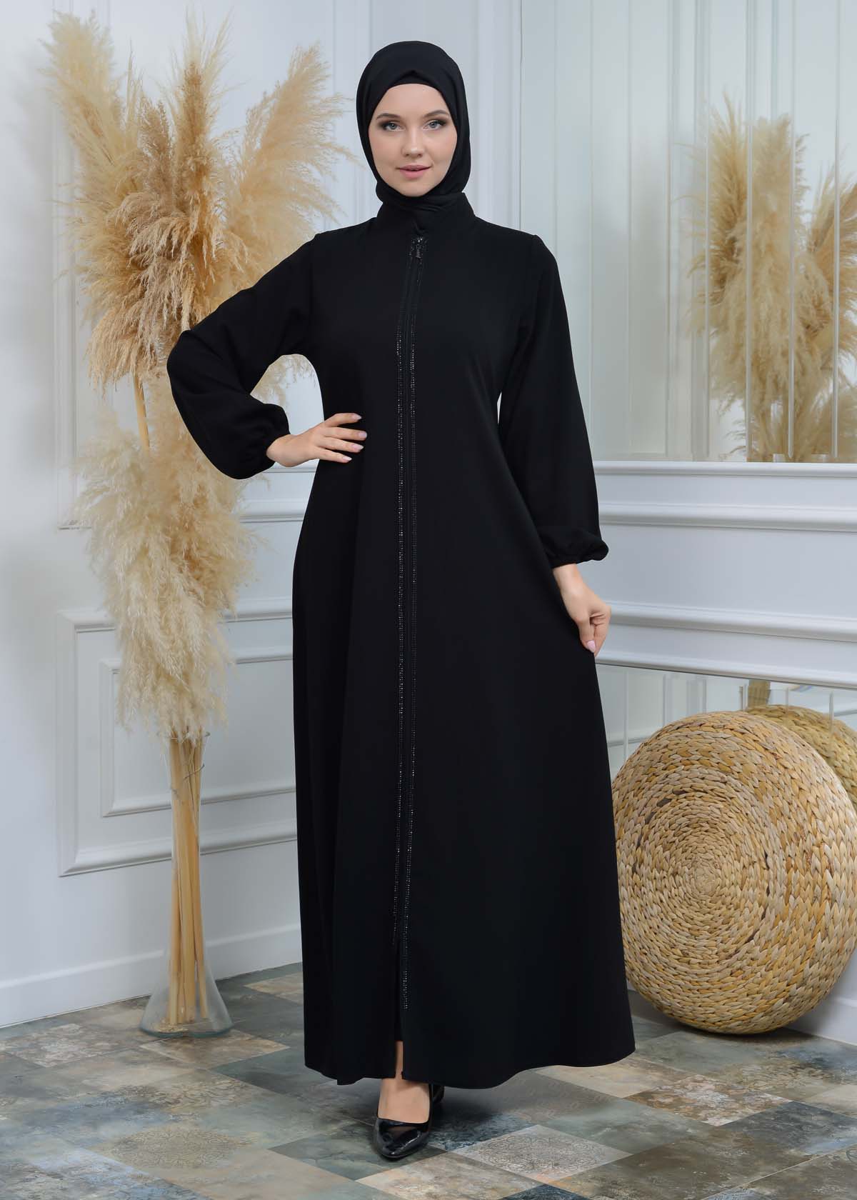 women Abaya of Prada fabric 548 Siyah