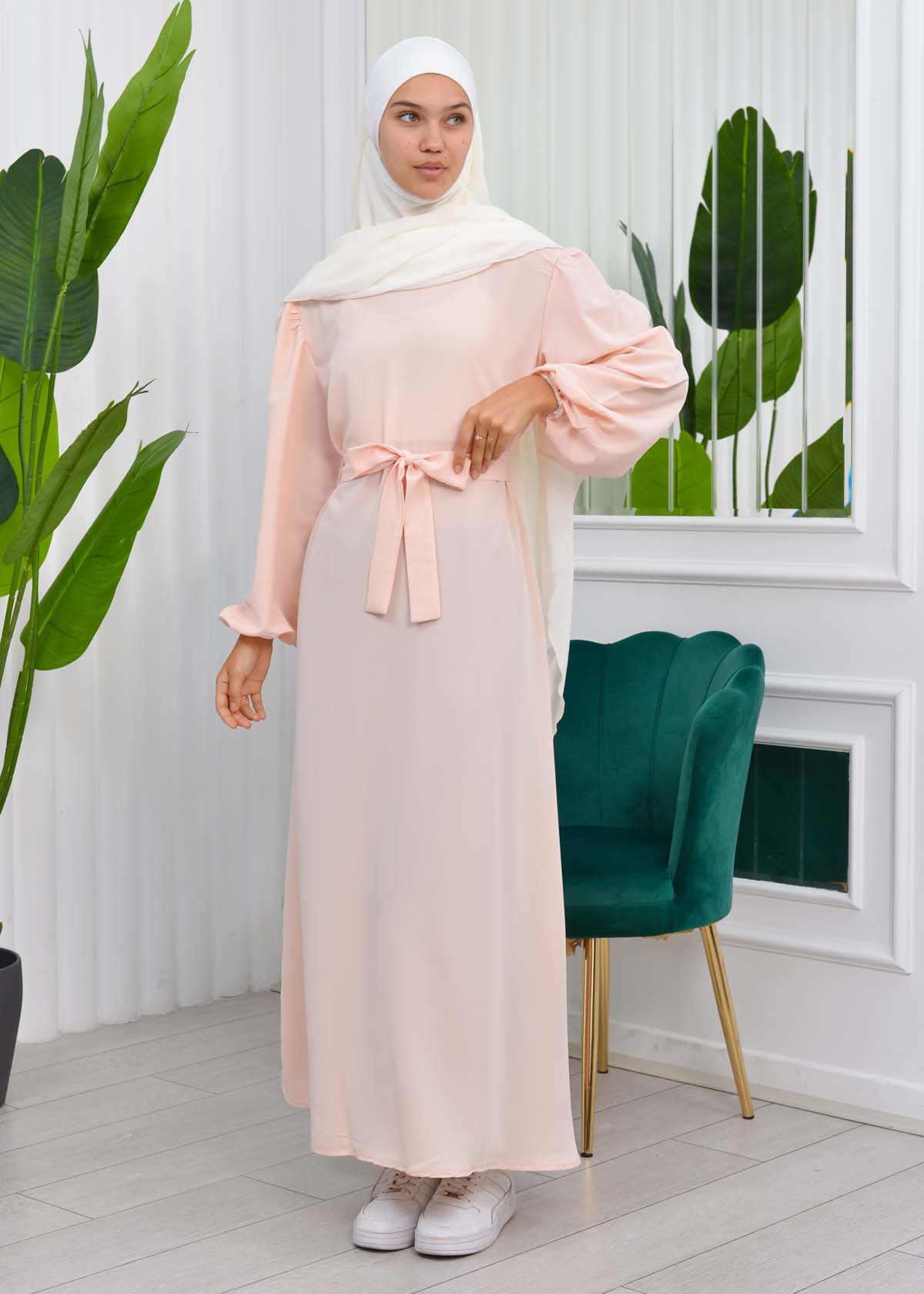 Simple & Long Hijab Dress 827 somon