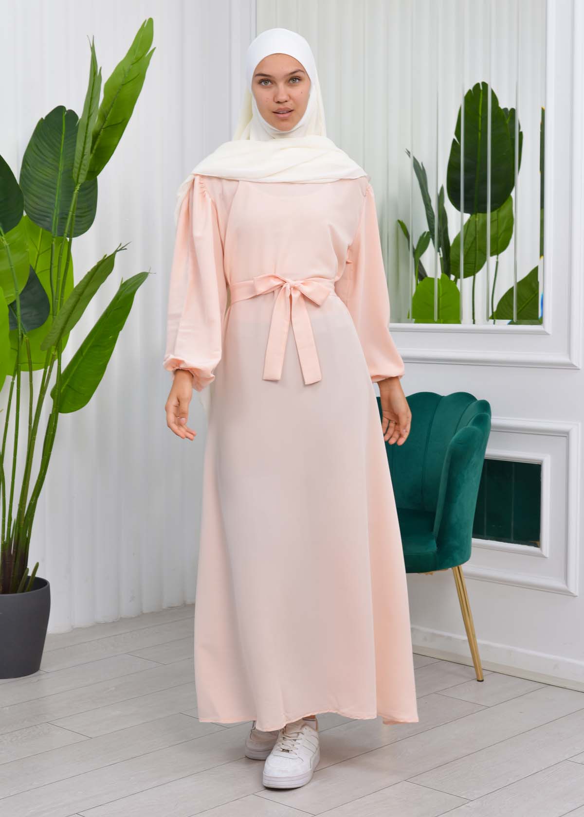 Simple & Long Hijab Dress 827 somon