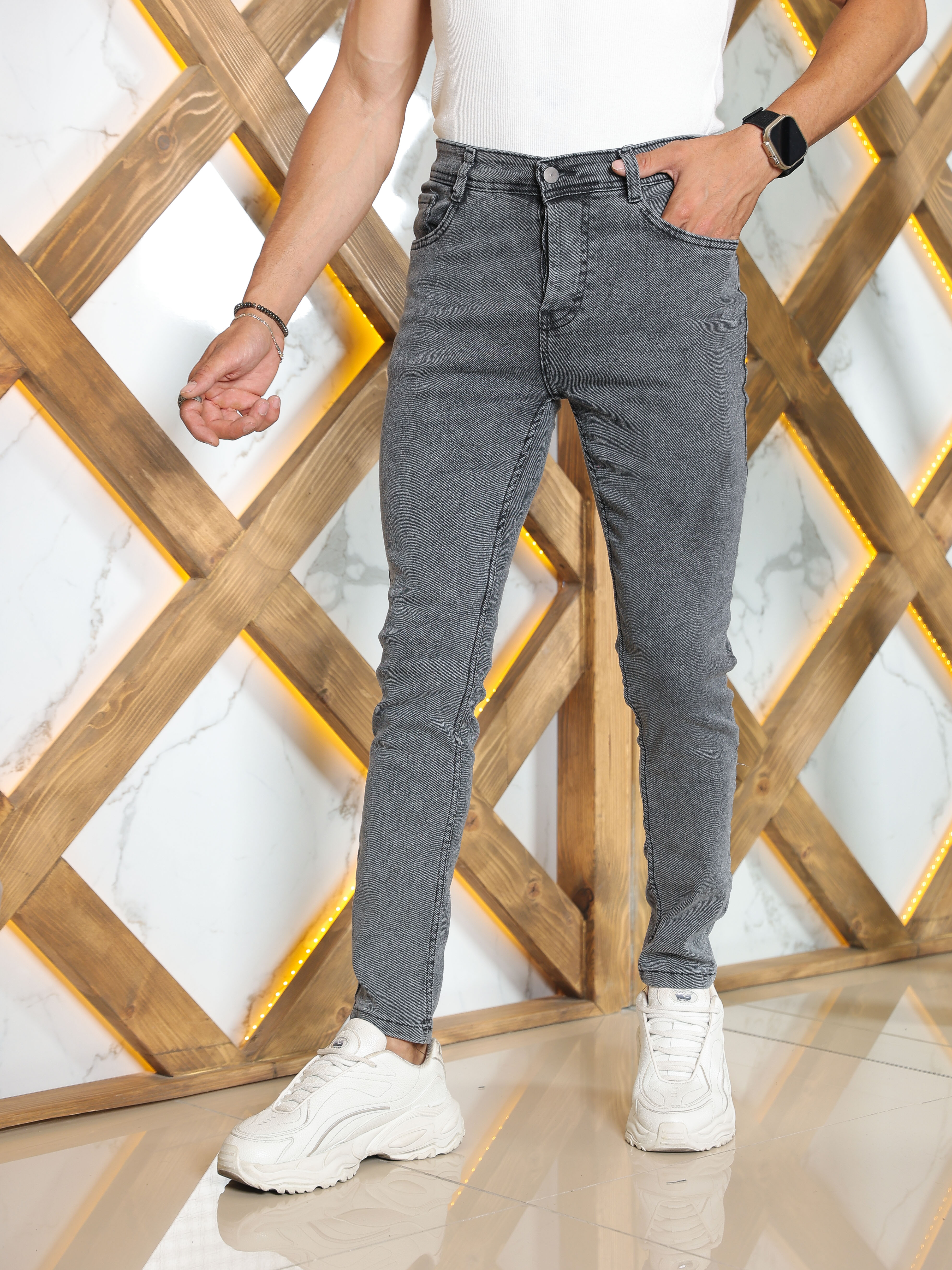 Slim Fit Men Jeans kod 2000 - Antrasıt