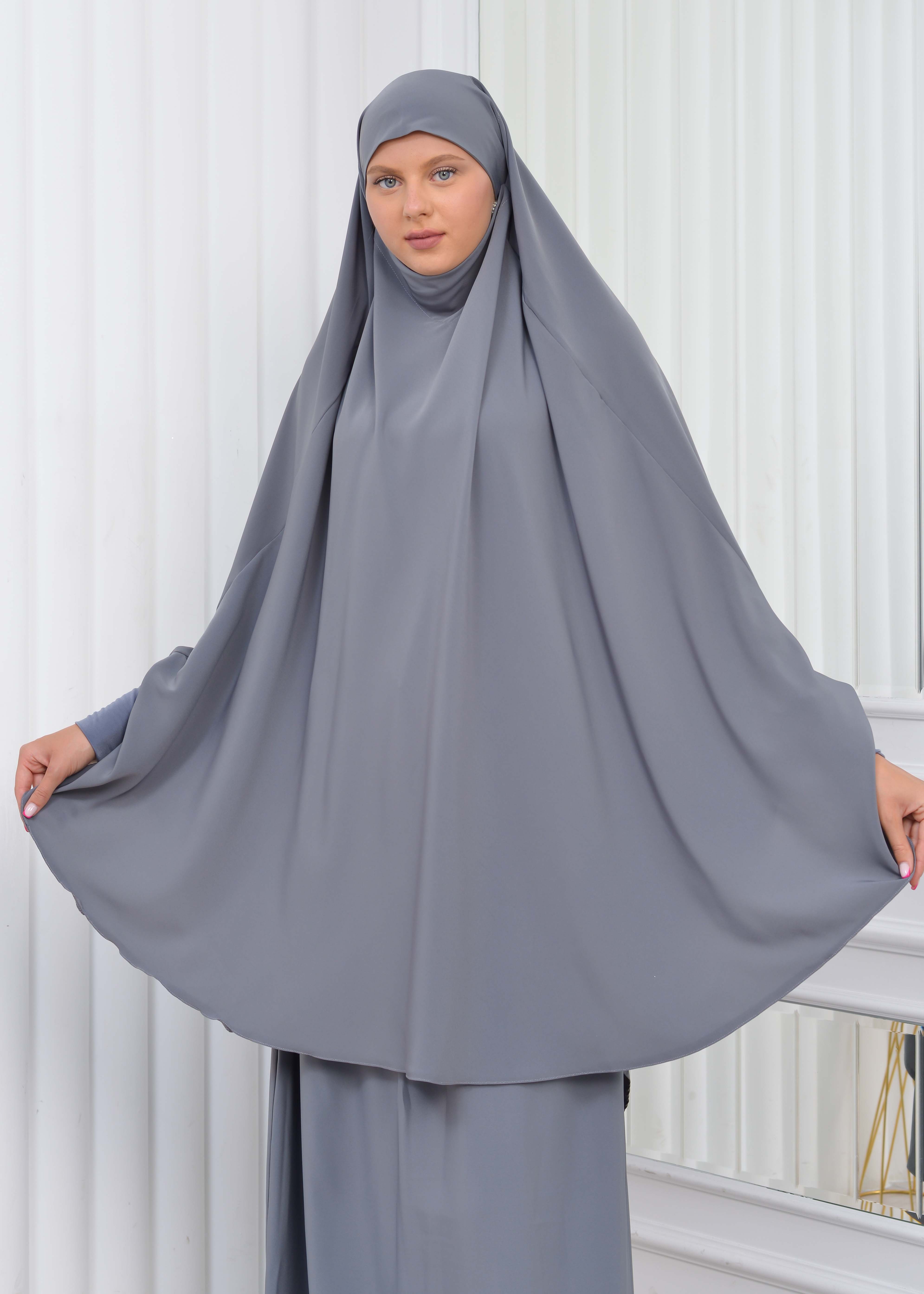 ISLAMIC WEARING Hijab 2Pieces Madine LIGRA Sleeve 822 Antrasit