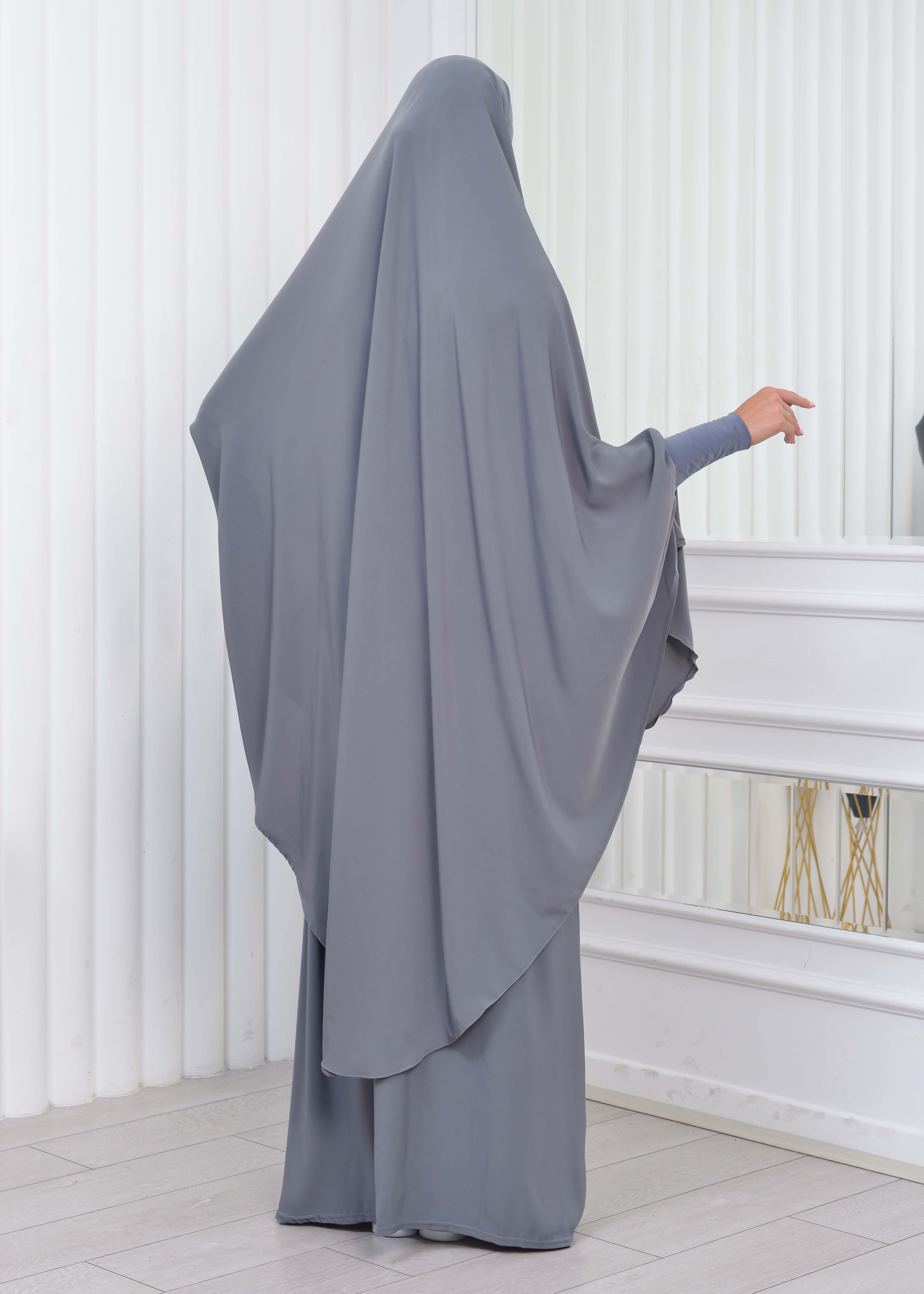 ISLAMIC WEARING Hijab 2Pieces Madine LIGRA Sleeve 822 Antrasit