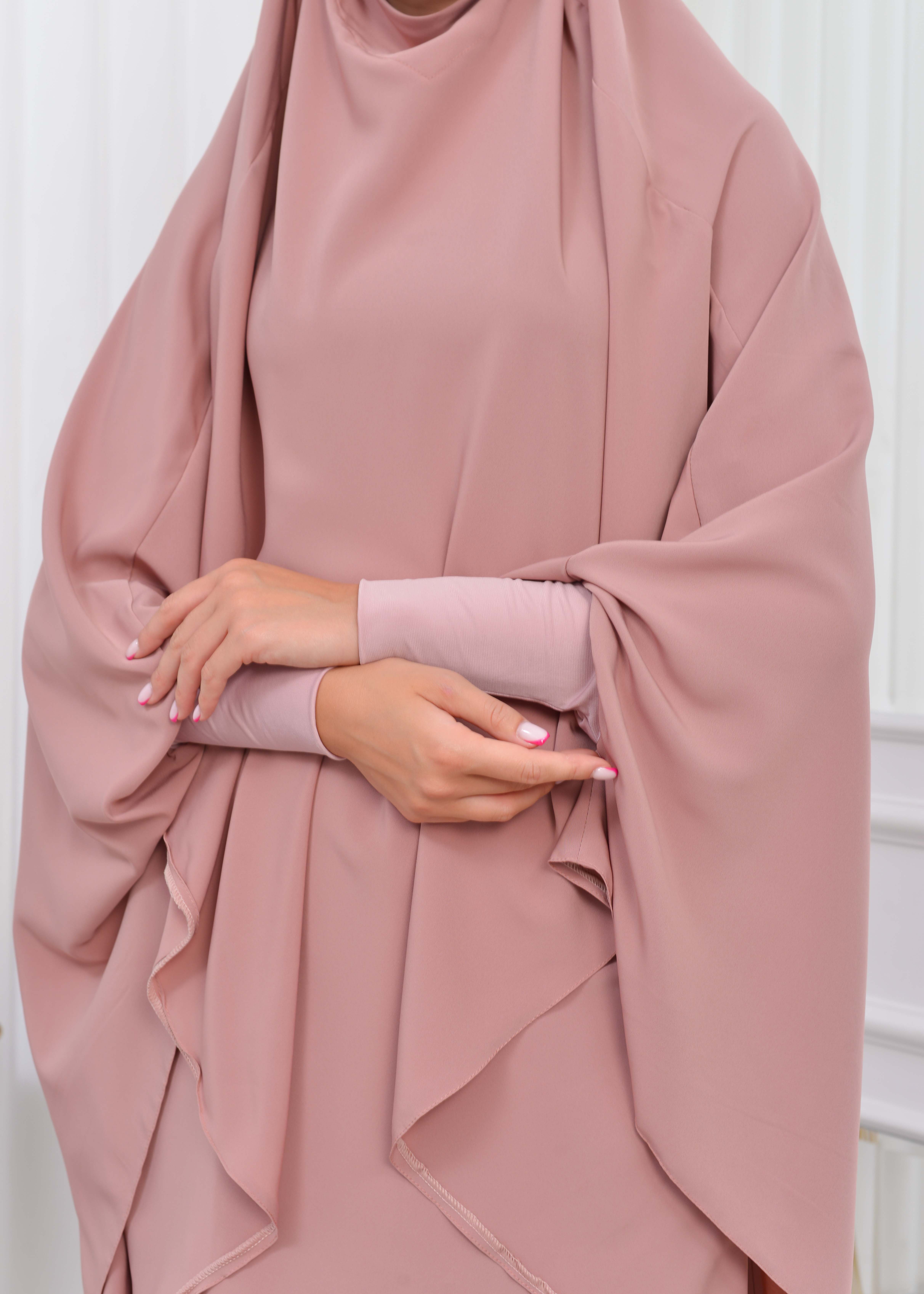 ISLAMIC WEARING Hijab 2Pieces Madine LIGRA Sleeve 822 Pudra