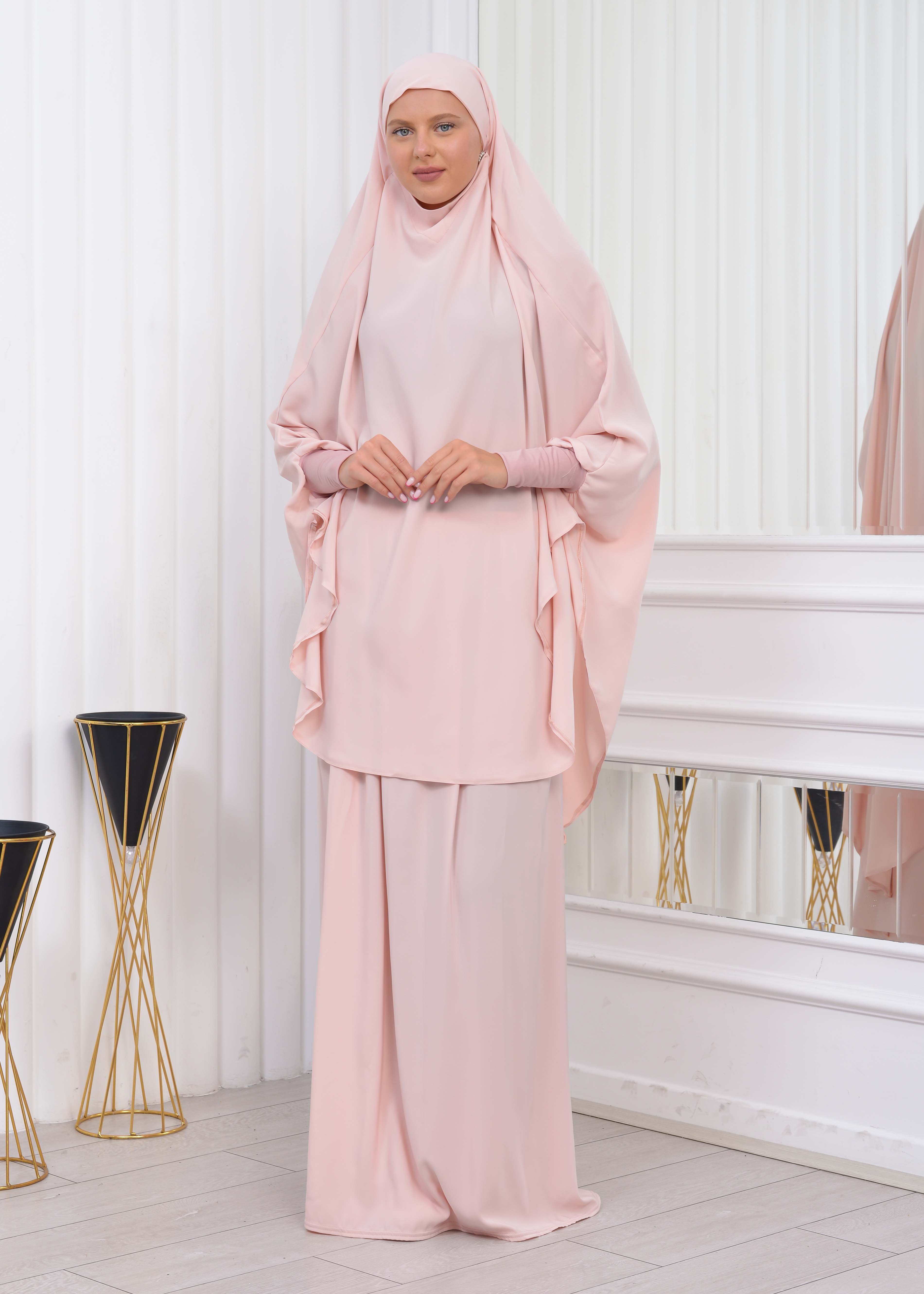 ISLAMIC WEARING Hijab 2Pieces Madine LIGRA Sleeve 822 - salmon