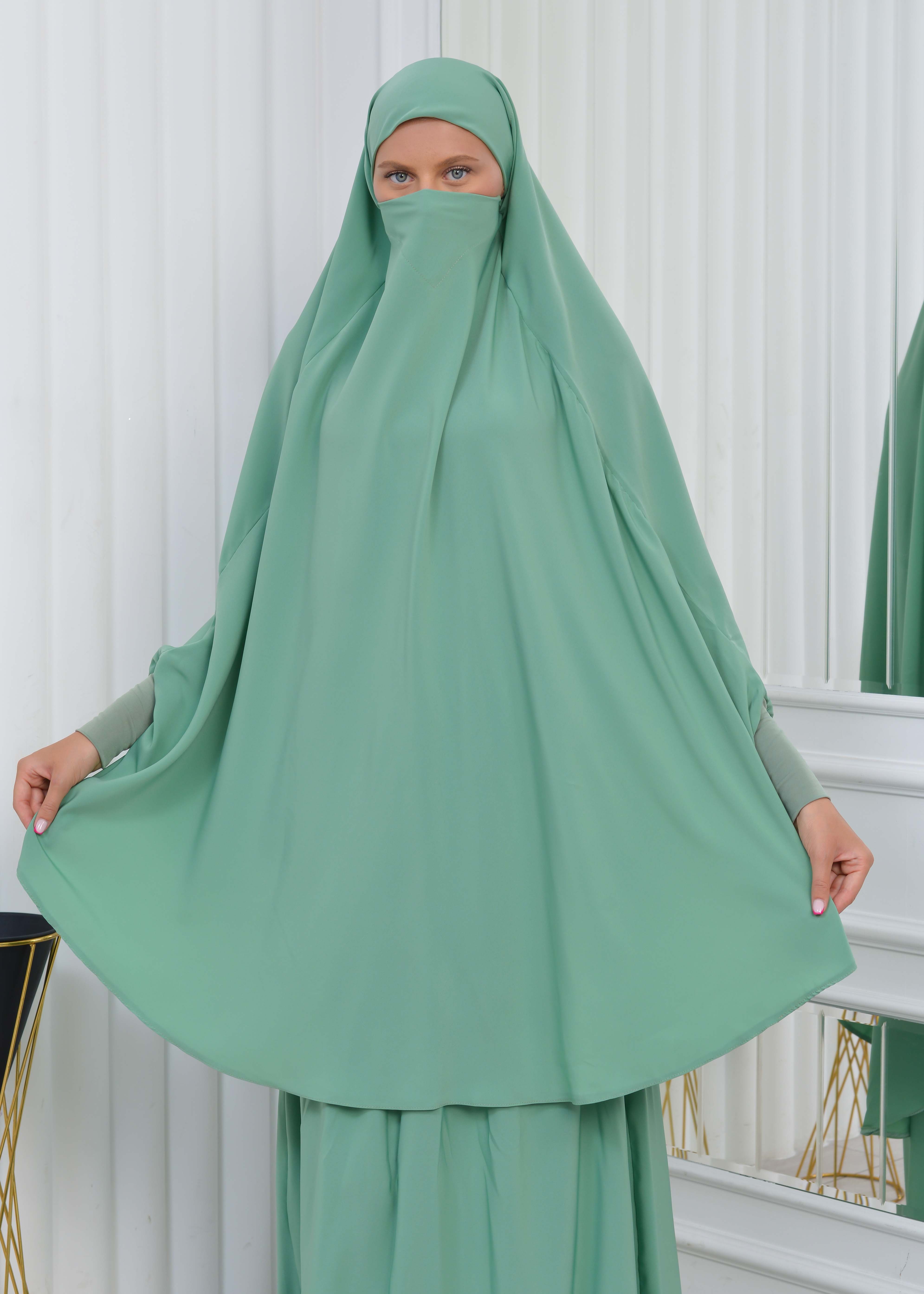 ISLAMIC WEARING Hijab 2Pieces Madine LIGRA Sleeve 822 Mint