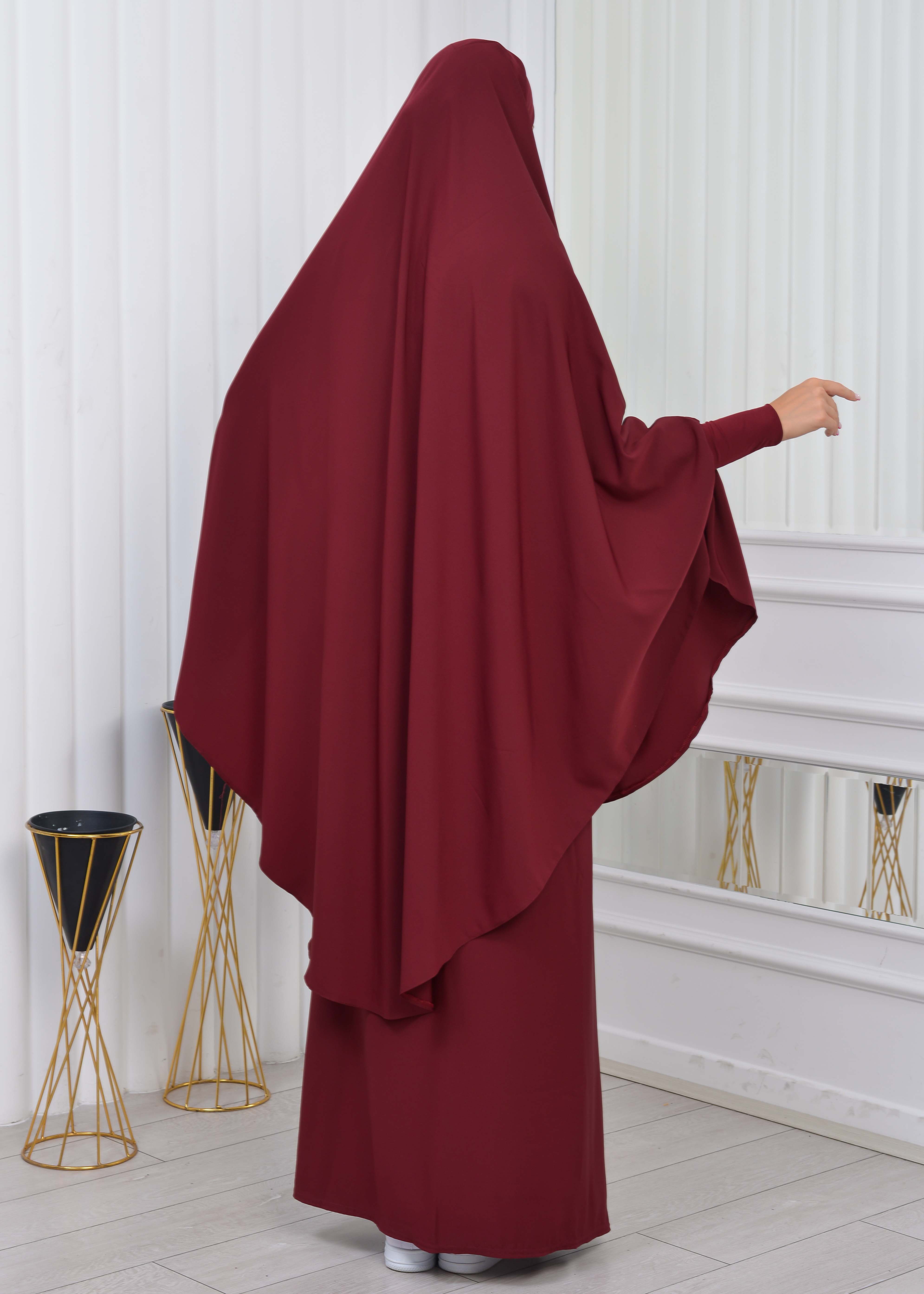 ISLAMIC WEARING Hijab 2Pieces Madine LIGRA Sleeve 822 Bordo