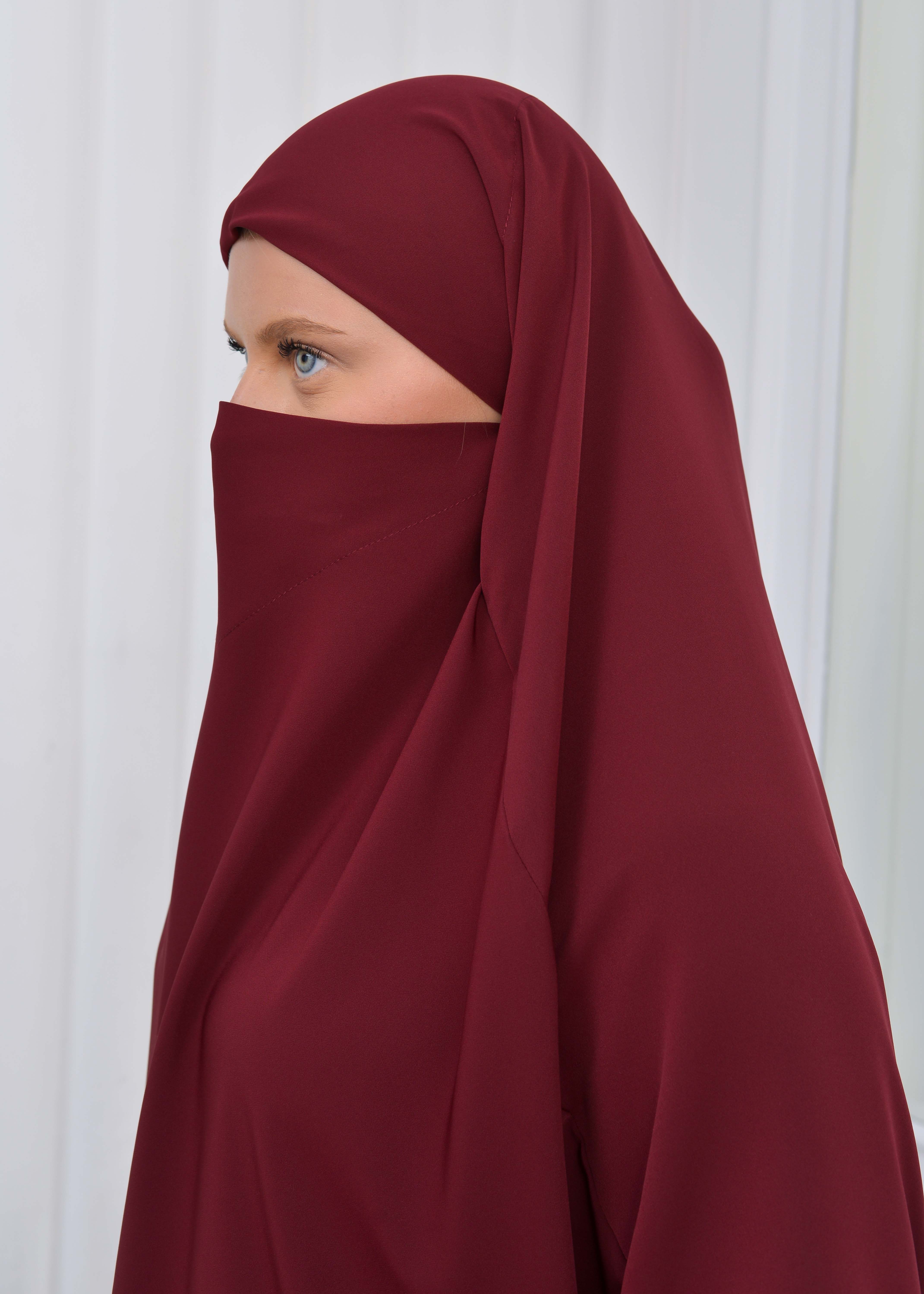 ISLAMIC WEARING Hijab 2Pieces Madine LIGRA Sleeve 822 Bordo