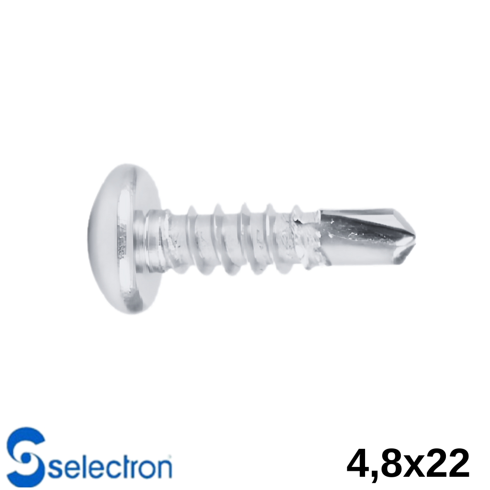 Selectron 4,8 X 22 Yıldız Silindir Başlı Matkap Uçlu Vida
