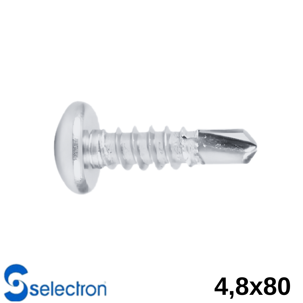 Selectron 4,8 X 80 Yıldız Silindir Başlı Matkap Uçlu Vida