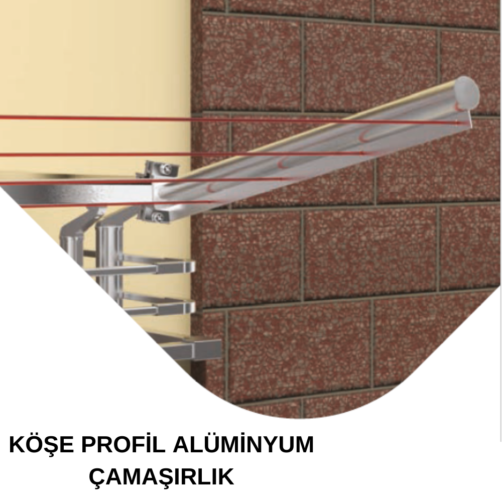 Alüminyum 40X40 Parlak Çamaşırlık