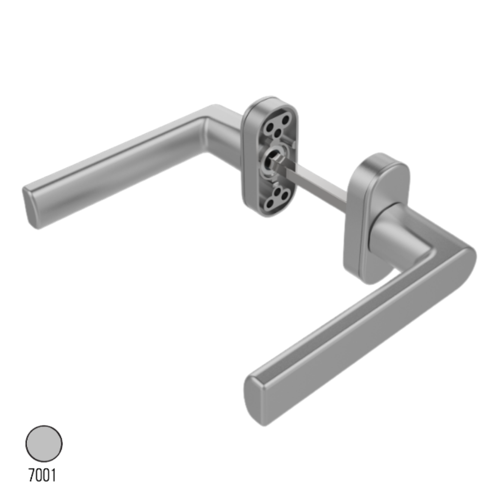 Belgrad Alüminyum Basma Oval Kapı Kolu Eloksal