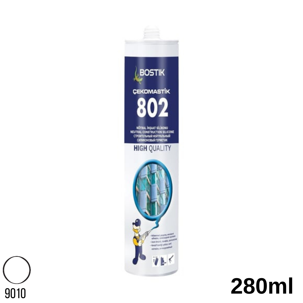 Bostik 802 Nötr Cephe Silikon 280 Ml Beyaz