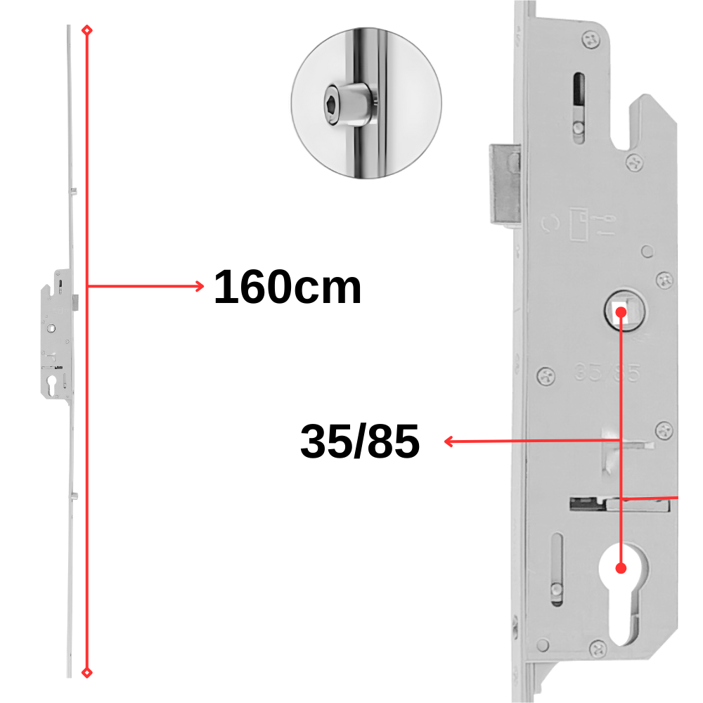 Endow 160 Cm Kilitli Kapı İspanyolet Plastik Gövde 35/85