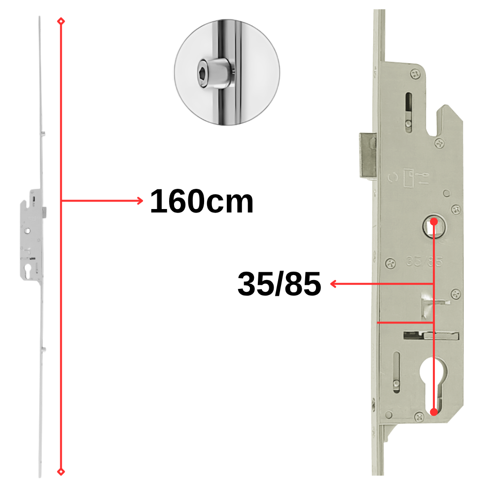 Endow 180 Cm Kilitli Kapı İspanyolet Plastik Gövde 35/85