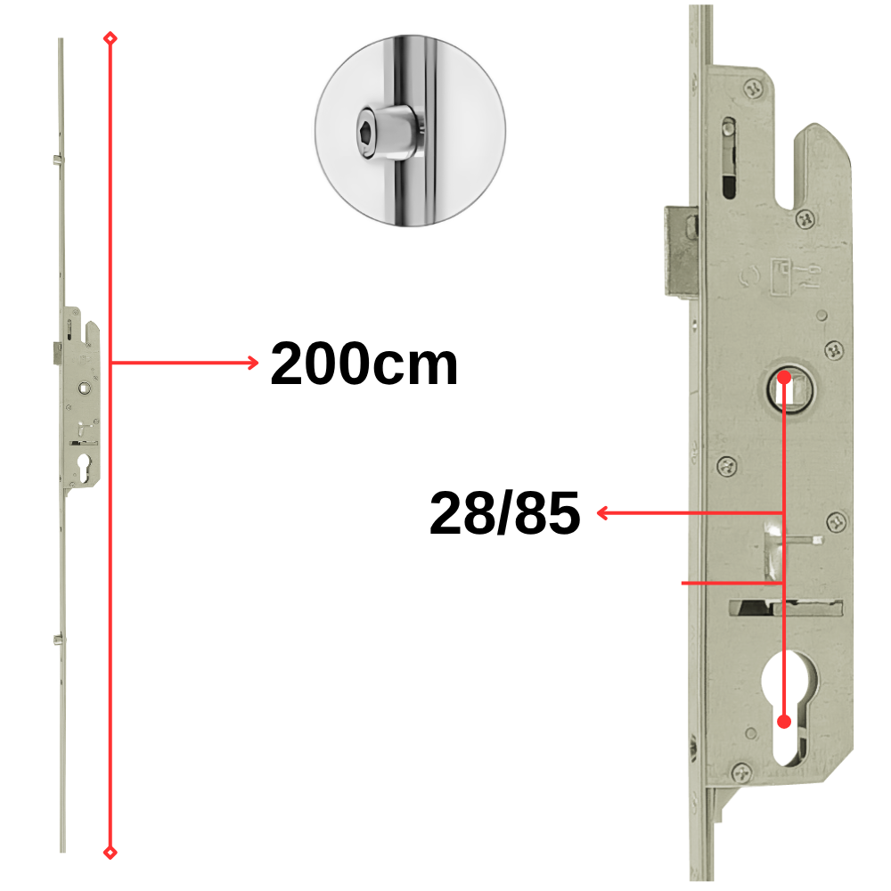 Endow 200 Cm Kilitli Kapı İspanyolet Plastik Gövde 28/85