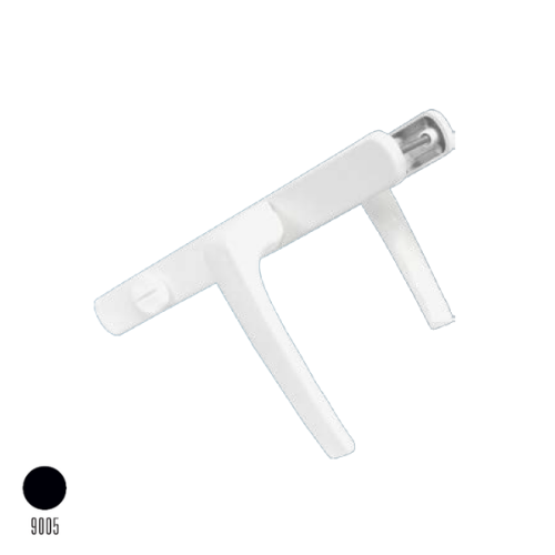 Endow Wc Kapı Kolu Yaylı Siyah 25/90