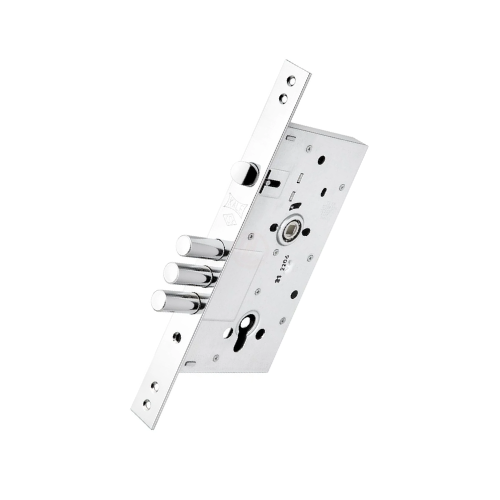 Kale 252R0000115 Monoblok Çelik Kapı Kilidi Krom Nikel Silindirli 60mm (68 Mm Silindirli)