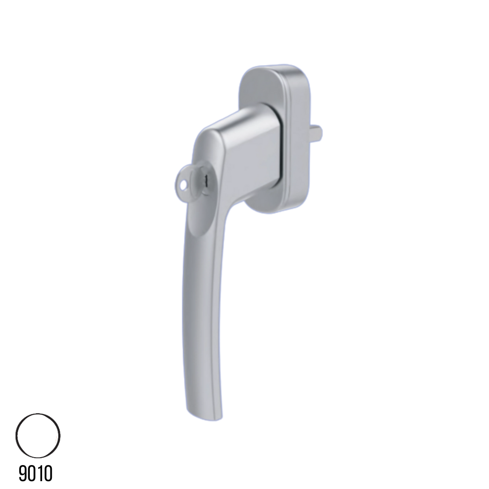 Lara Akustik Kilitli Alüminyum Pencere Kolu Tekli Beyaz