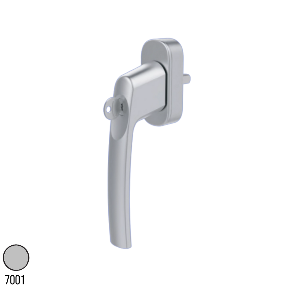 Lara Akustik Kilitli Alüminyum Pencere Kolu Tekli Eloksal