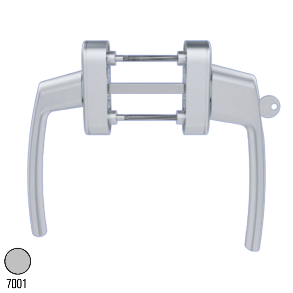 Lara Kilitli Çiftli Takım Kapı Kolu Eloksal