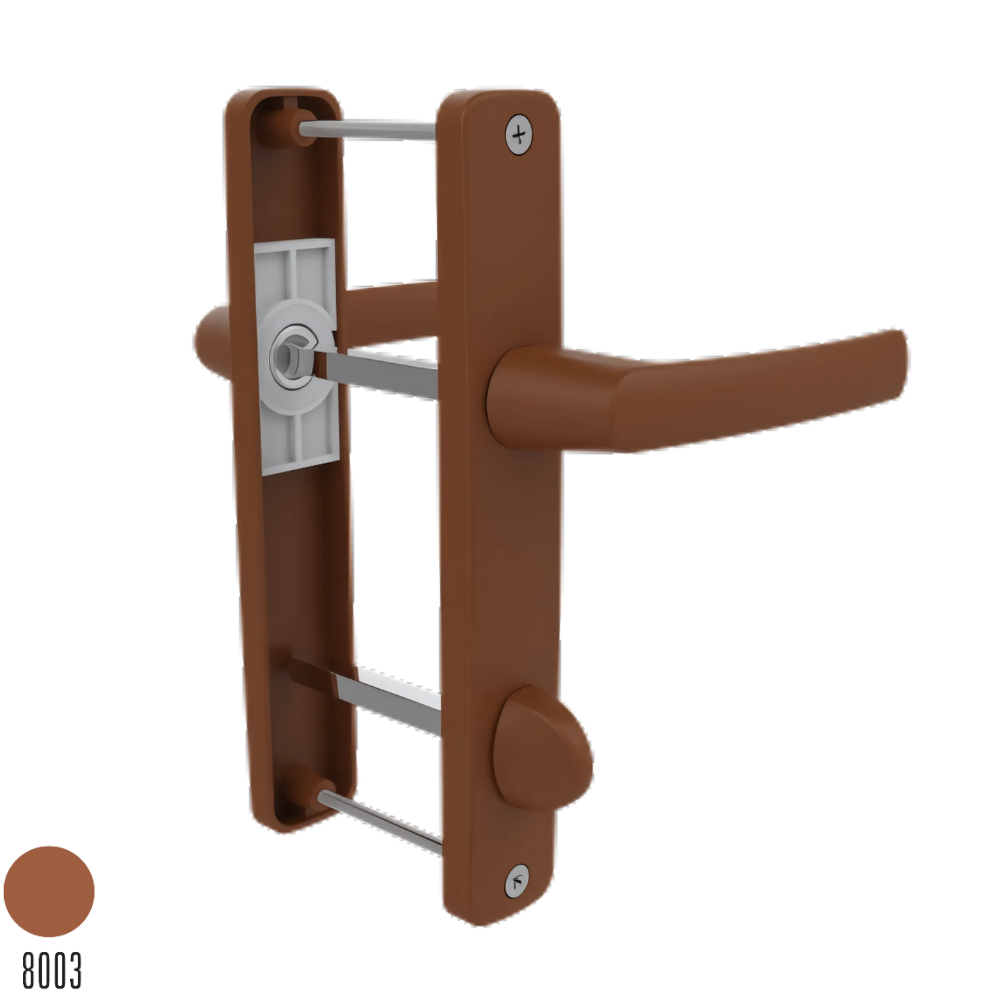 Lara Mandallı Alüminyum Kapı Kolu  Altın Meşe