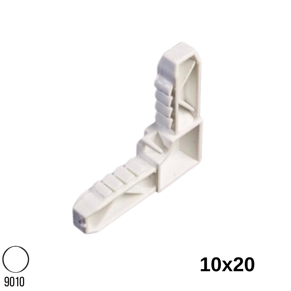 Penmatik Sineklik Düz Dolu Köşe Takozu 10*20 Beyaz 100 Ad.