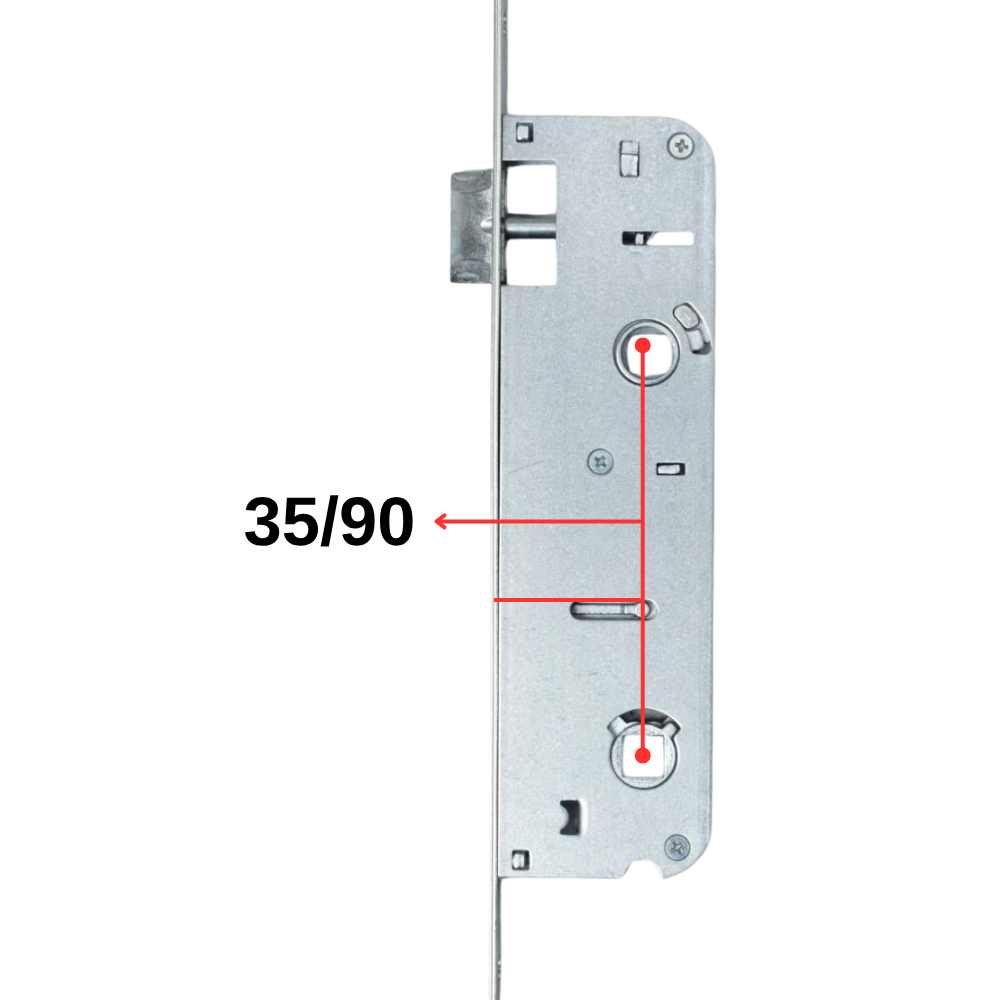 Şahbaz Pvc Wc Kilit Plastik Gövde 35/90 (Dilli-Sürgülü)