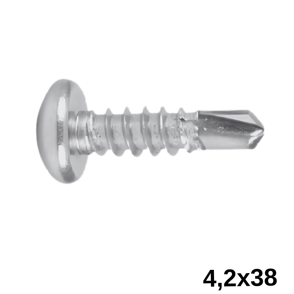 Wax 4,2 X 38 Mm Yıldız Silindir Başlı Matkap Uçlu Vida