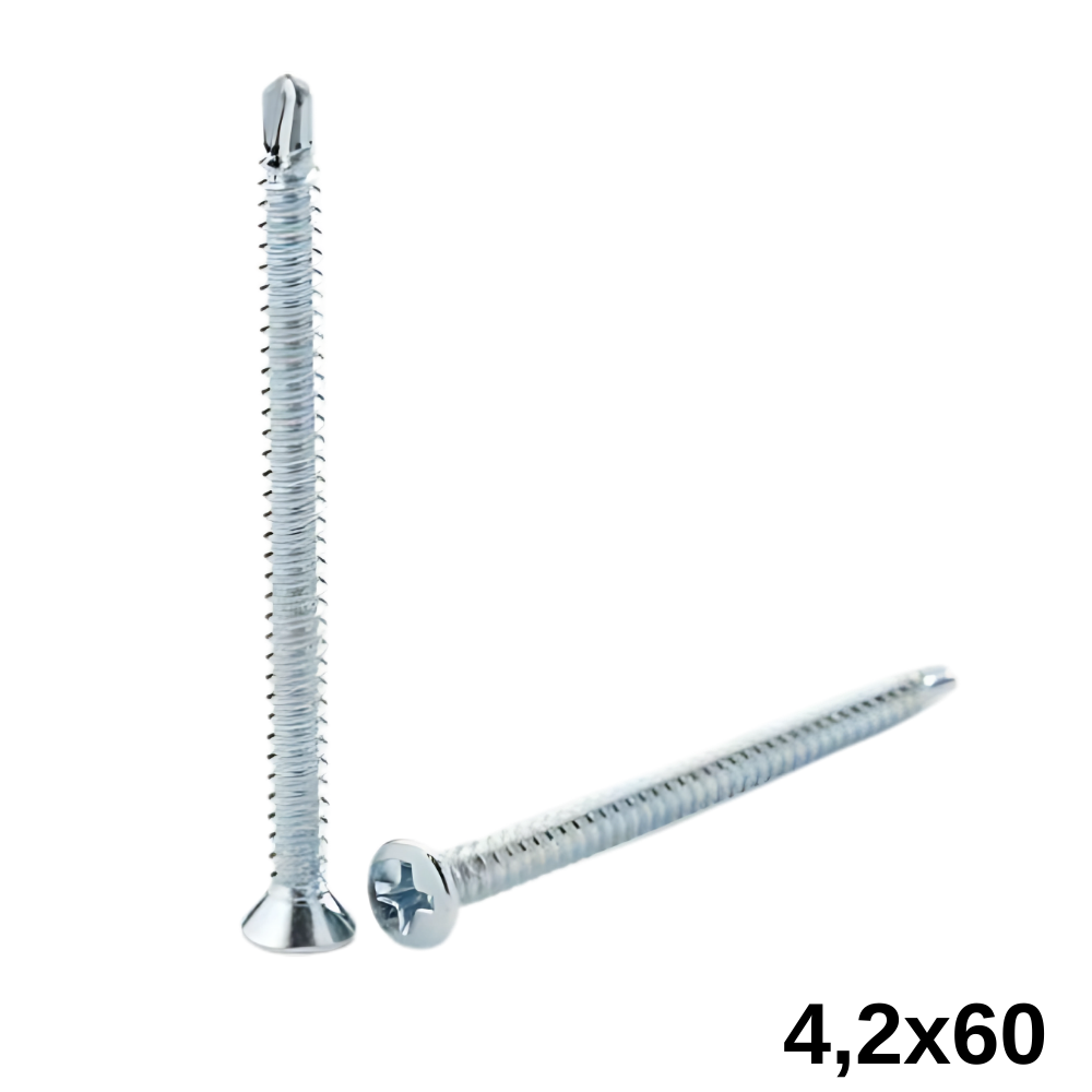 Wax 4,2X60 Yıldız Havşa Başlı Matkap Uçlu Vida