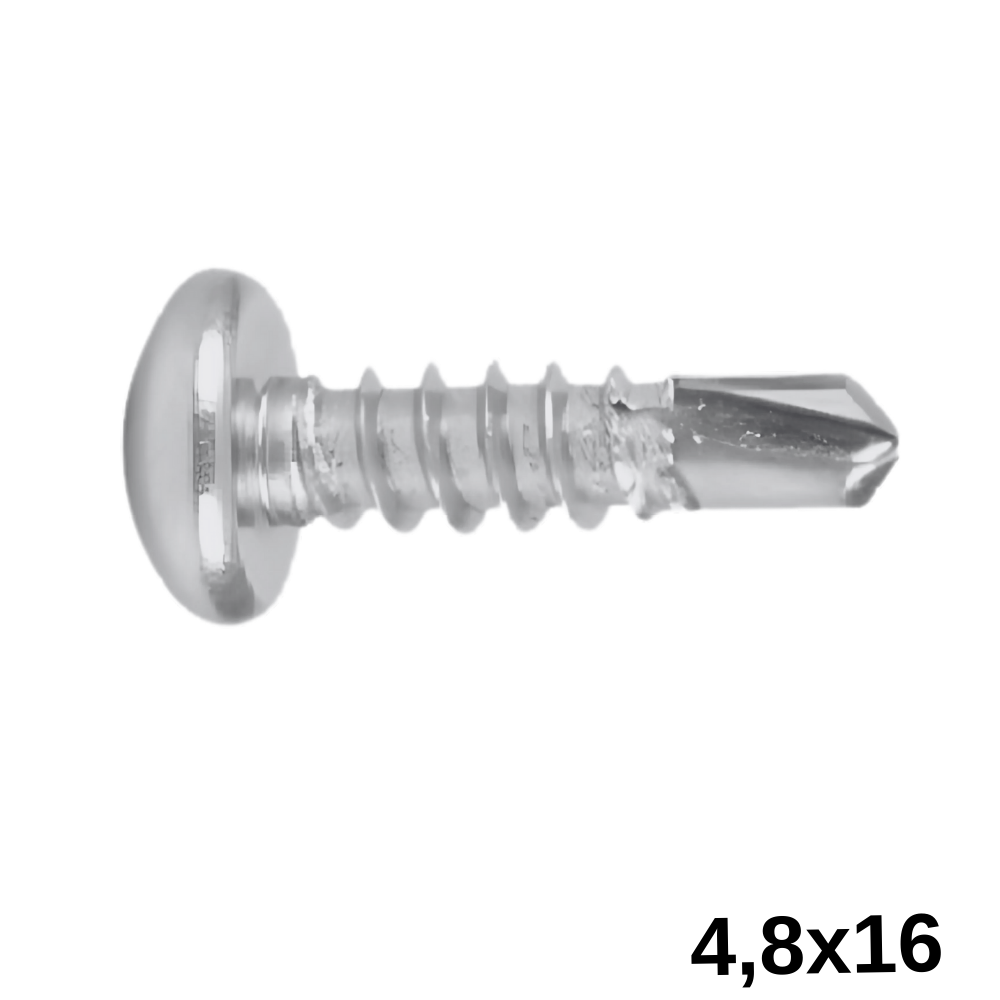Wax 4,8 X 16 Mm Yıldız Silindir Başlı Matkap Uçlu Vida