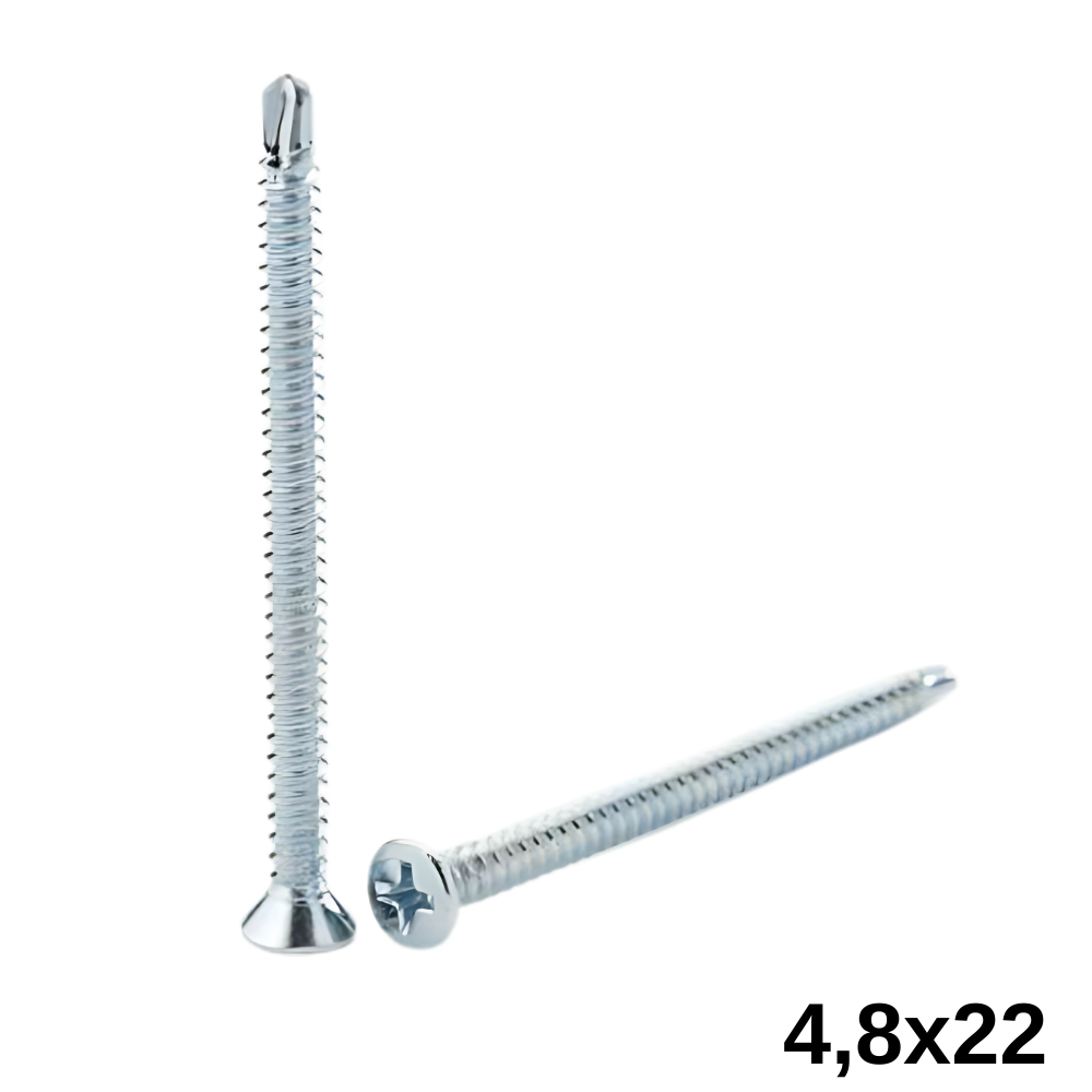 Wax 4,8X22 Yıldız Havşa Başlı Matkap Uçlu Vida
