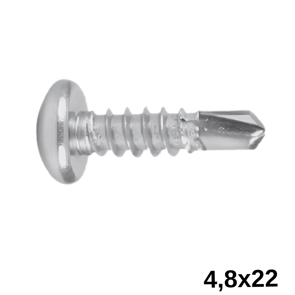 Wax 4,8 X 22 Mm Yıldız Silindir Başlı Matkap Uçlu Vida