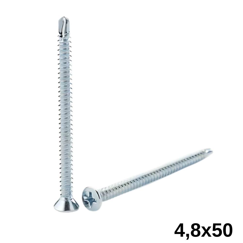 Wax 4,8X50 Yıldız Havşa Başlı Matkap Uçlu Vida