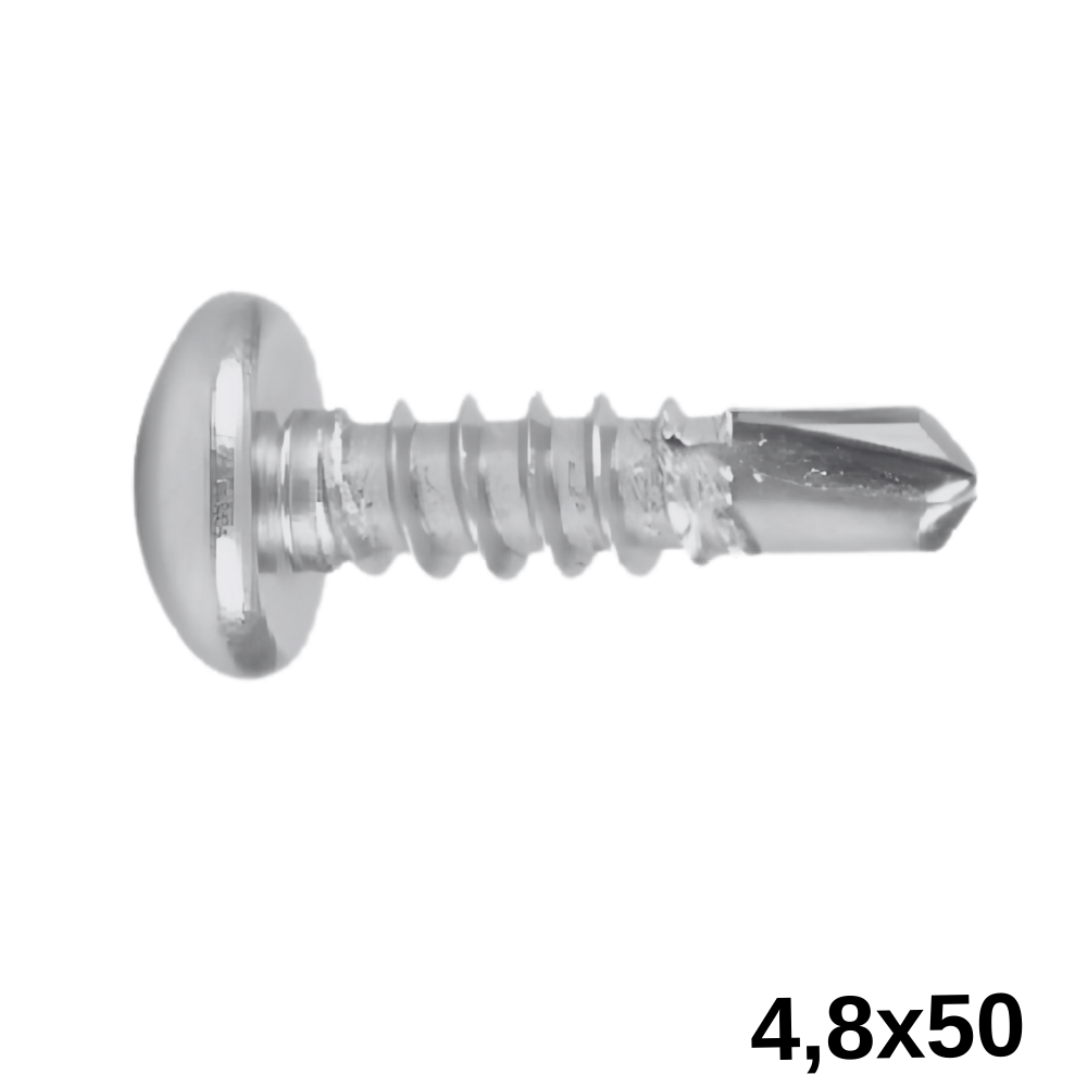Wax 4,8 X 50 Mm Yıldız Silindir Başlı Matkap Uçlu Vida