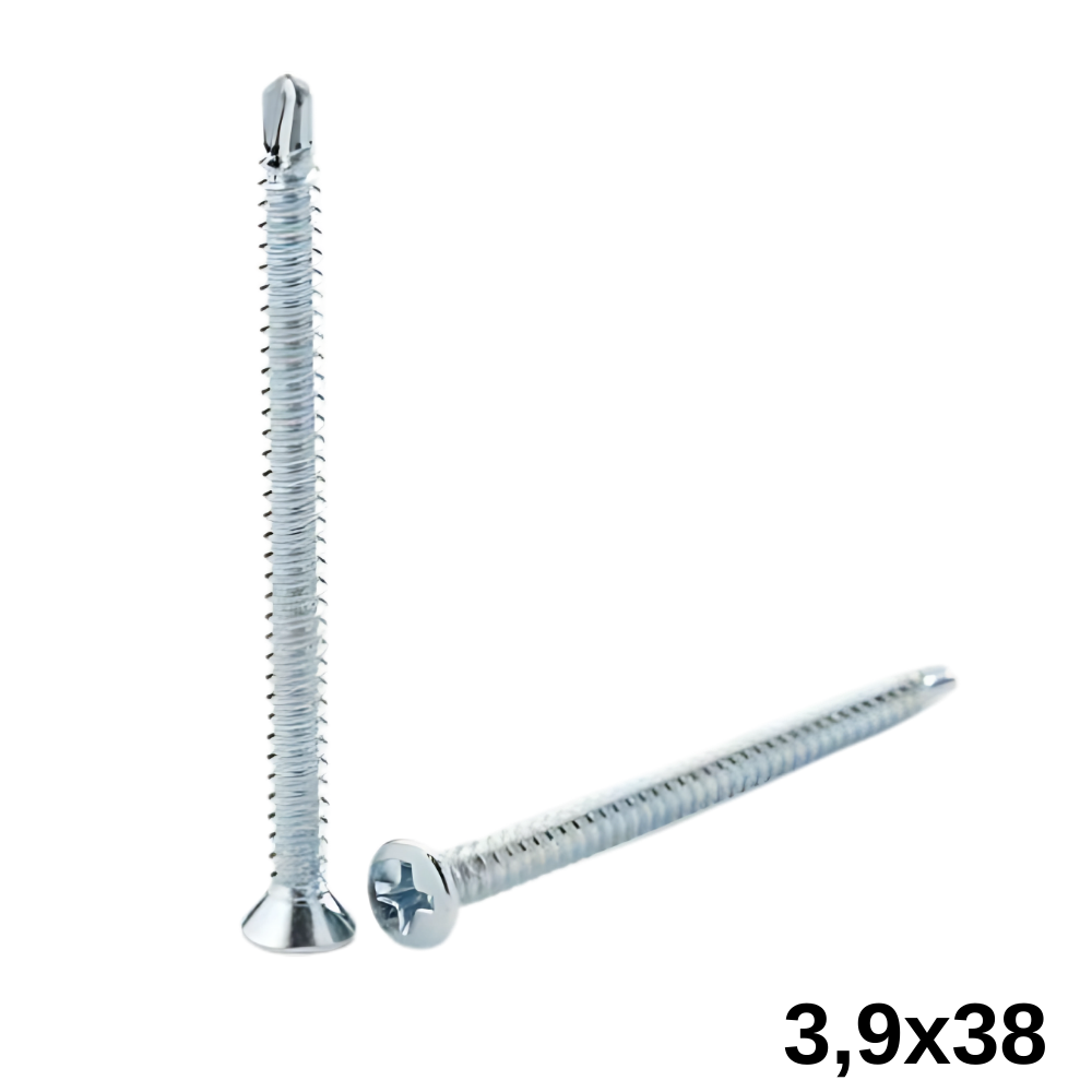 Wax 3,9X38 Yıldız Havşa Başlı Matkap Uçlu Vida 500 Ad.