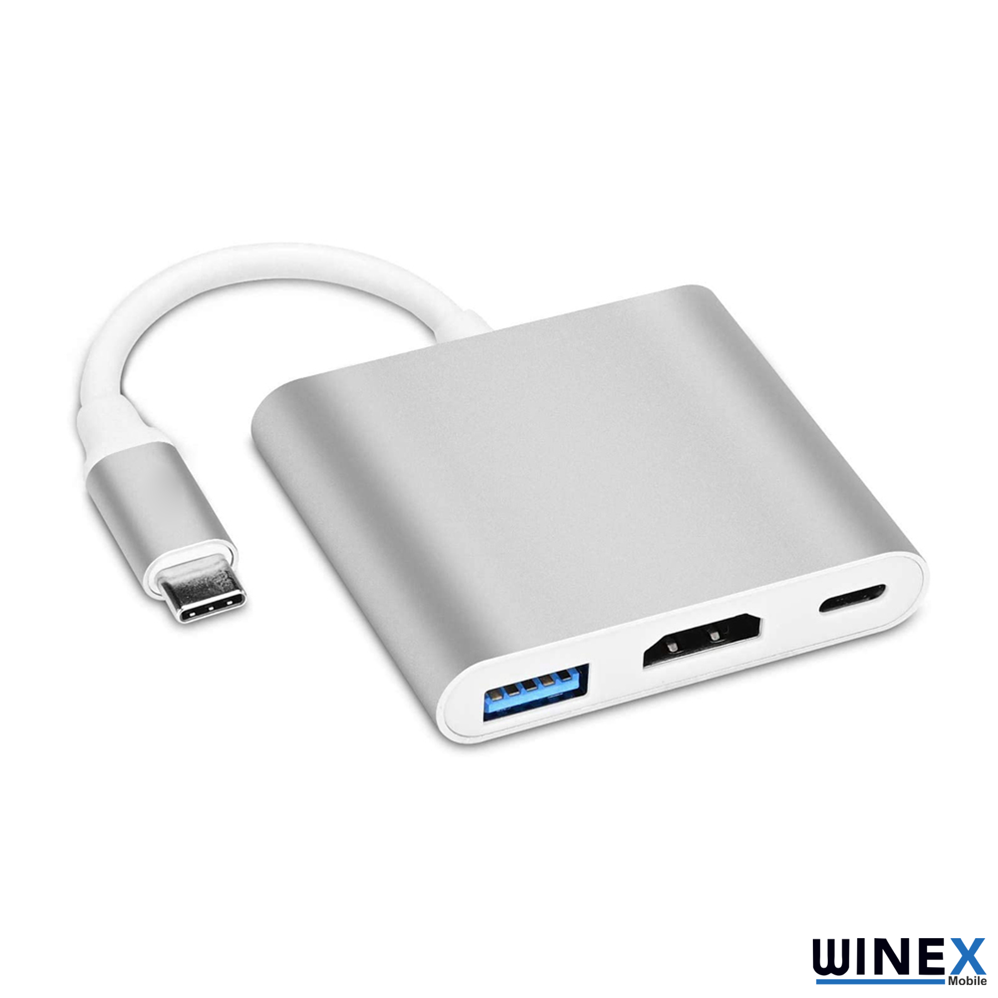 Winex 3in1 Type-C To HDMI Hub Port Adaptör 100W PD USB 3.0 4K HDMI Çıkışlı